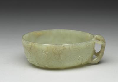 图片[3]-Jade brush washer with a handle in the shape of beast, Ming to Qing dynasty (1368-1911)-China Archive